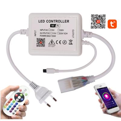 China Tuya WiFi LED Strip Accessories RGB Controller 220V Smart LED Controller For Strip Light for sale