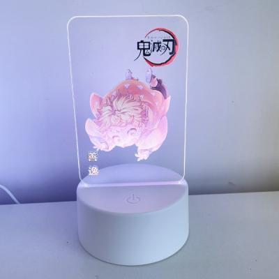 China Modern Night Lamp 3D Model USB Night Light LED Acrylic Bedroom Table Desk Led Night Light For Kids for sale