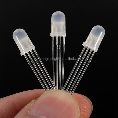 China Accessaries 4pin Multicolor 5mm RGB Led Diode Light Lamp Diffused LED 5 mm Emitting Diode for sale