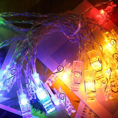 China Beautiful Romantic Proposal Confession Room Decoration Lights Led Light String Photo Clip for sale