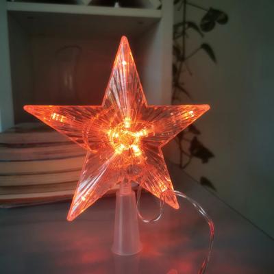 China Beautiful Home Decoration Accessories Christmas Tree Star Topper Light Christmas Ornaments for sale