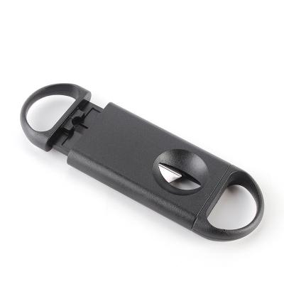 China Plastic Cigar Cutter Minimalist Custom Small Logo V Cutter for sale