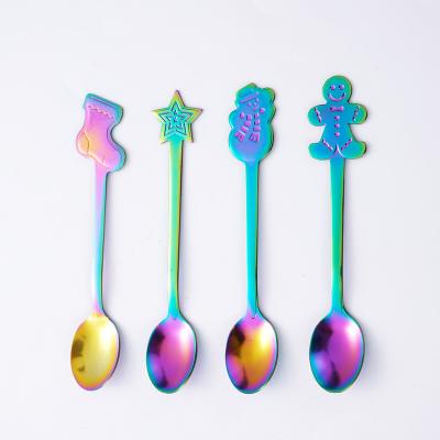 China Wholesale Viable 4pcs Stainless Steel Measuring Spoon Coffee Tea Spoon Christmas Gift for sale