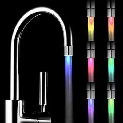 China Wholesale Disposable Led Temperature Sensor Water Faucet Ignition 7 Colors Kitchen Bathroom Shower Faucet Spout Spout Head for sale