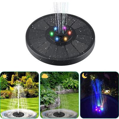 China Outdoor Garden Deocration Wall Bird Bath 16cm Lighted Energy Power Water Garden Pond Fountain Solar Floating Pump with Battery Holder Led for sale