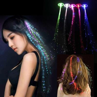 China Plastic LED Light Hair Lighting Fiber Barrettes for Kids Girl Gift Christmas Party Dance Hairpin Hair Clip Lightning for sale