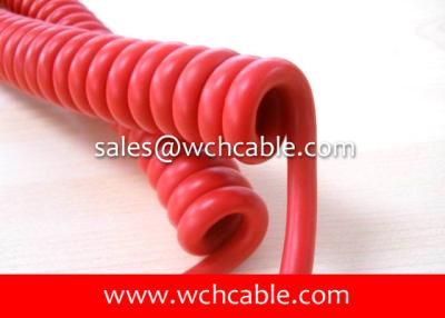 China 30V Low Voltage UL Spiral Cable With High Retractable Force UV Resistant for sale