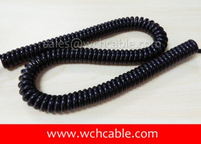 China UL Spiral Cable, AWM Style UL20801 20AWG 2C VW-1 90°C 300V, PP / TPU for sale