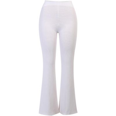 China 2022 trumpet temperament leisure breathable micro pants spring and summer high waist solid color sexy slim leg suitable wide leg pants for sale