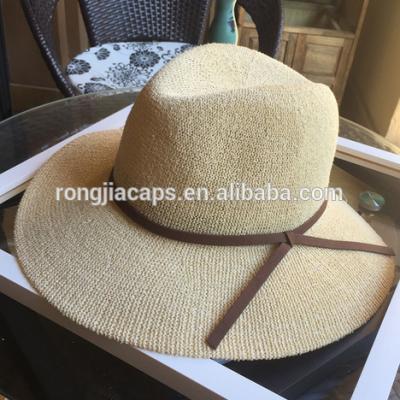 China 100% 100% OEM Custom Made Handmade Straw Bucket Hats from Straw Felted Hat Straw Hat for sale