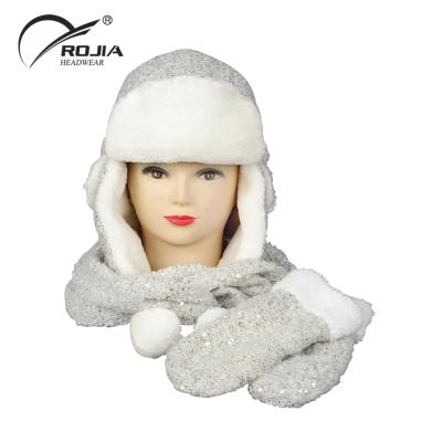 China Other Other Cotton Print Winter Hat And Gloves for sale