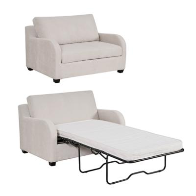 China Modern Fabric Foldable 2 Seater Sofa Bed Chair Cheap Living Room Folding 2 in 1 Chair Sofa Bed With Mattress for sale