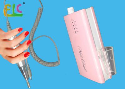 China Portable Nail Polisher 36 Watt  0~30000 RPM 2600mAH Battery Pink Color with 6pcs Drill Bits for sale