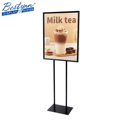 China Indoor / Outdoor Advertising In The Running Bulletin Sign Rack Outdoor Advertising Poster Sign Rack Floor Stand for sale