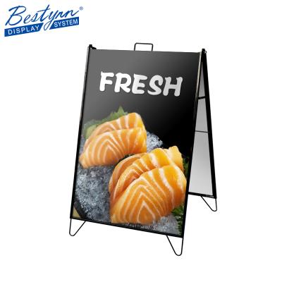 China Light Duty Metal Sign Holder Outdoor Advertising Sign Holder Sidewalk Garden Sidewalk Sign Indoor/Outdoor Advertising for sale