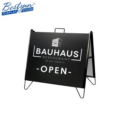 China Wholesales Indoor/Outdoor Advertising Metal Sign Holder Real Estate Advertising Board Outdoor Sign A Frame Panels for sale