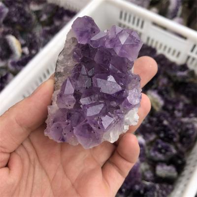 China Dong Hai for the sample! natural high quality rough amethyst clusters block shape healing crystals stones free mineral rough piece for sale