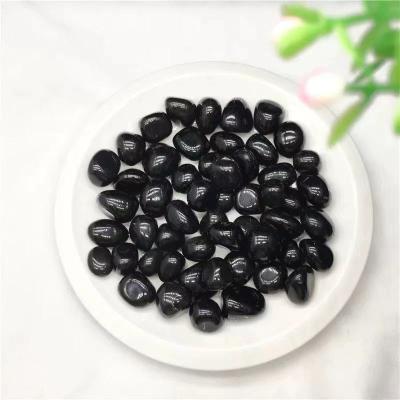 China Dong Hai Sample Discount Sale Of High Quality Obsidian Rolling Stone Polished Natural Crystal Decorative Stone for sale