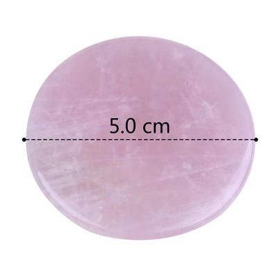 China Dong Hai Wholesale 5cm Natural Rose Quartz Cup Mat Makeup Tumbled Raw Pad That Glue False Eyelash Around Trim Pieces for sale