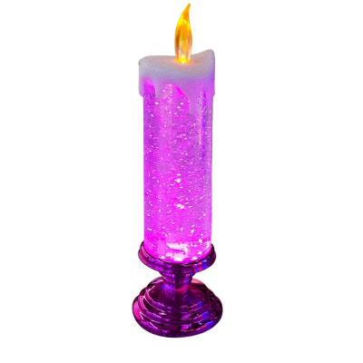 China Beautiful 2021 New Night Light Symphony Fantasy LED Crystal Candle Shape Gift Christmas Decoration Decoration Crafts for sale