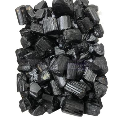 China Wholesale Natural Rough High Quality Black Tourmaline Dong Hai Stone Natural Rough Stones for sale