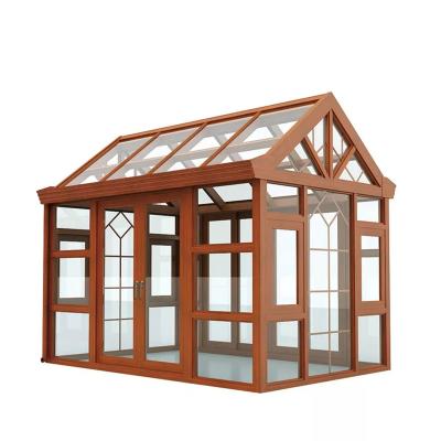 China Modern Outdoor Aluminum Free Standing Sunroom Glass Roof Frame Patio Conservative Sunroom for sale