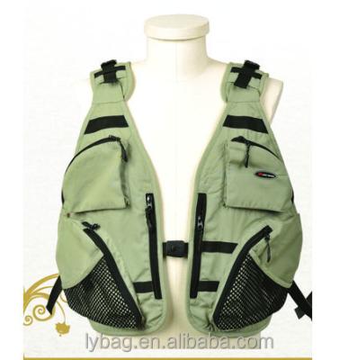 China Breathable Polyester Cotton Khaki Color Fly Fishing Vest for sale