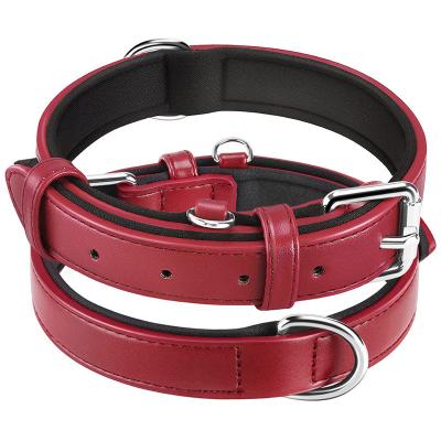 China Factory Direct Outdoor Dog Collar and Leash Custom Set Leather Dog Collars for Small Medium Large Dogs for sale