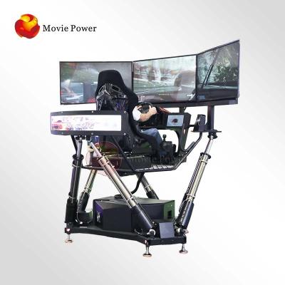 China Metal ; Acrylic Racing Cockpit Driving Simulator 6 DOF Motion Platform Race Car Drive Arcade Simulator Game Machine for sale