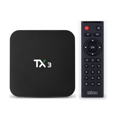 China S905X3 CPU OEM Customize Amlogic S905X3 A55 Quad Core 4+64GB 8K Video Decoding Android 9.0 TX3 S905X3 TV Box for sale