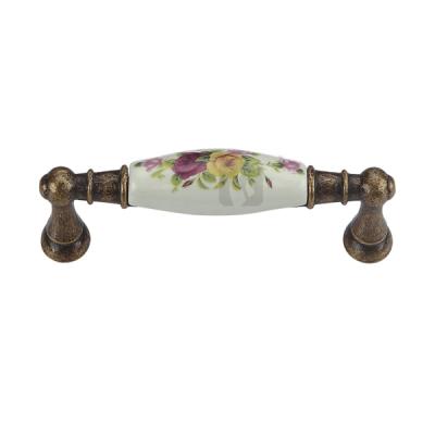 China Furniture Fittings Contemporary Kitchen Cabinet Supply Ceramic Pull Handles for sale