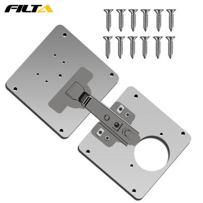 China Filta Modern Factory In Running Furniture Door Hardware 2Pcs Stainless Steel Cabinet Hinge Repair Plate for sale