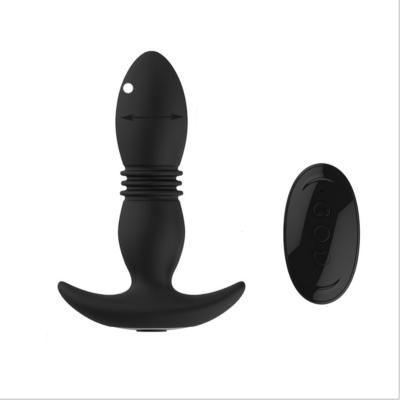 China Anal Simulating 12 Modes Plug Anal Vibrator Wireless Remote Control Sex Toys for Men and Women Anal Telescopic Vibrator for sale