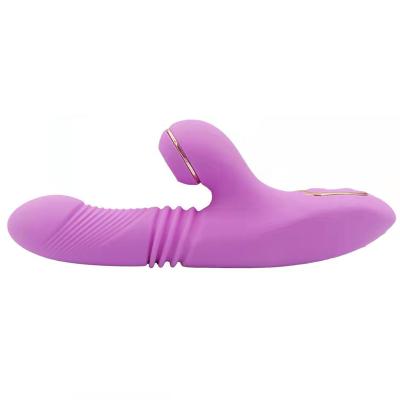 China Waterproof Silicone+ABS 7-Frequency Thrusting+Sucking G-spot Stimulator Heated Vibrator Sex Toys For Couples Women for sale