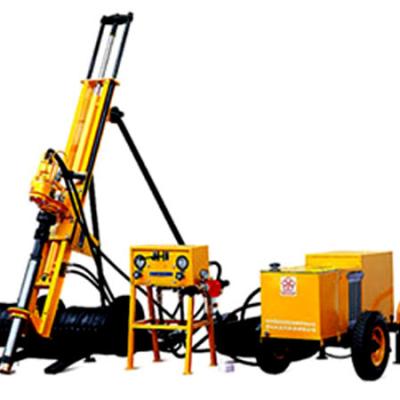 China China Shanghai Multifunction Diesel Engine Mobile DTH Drilling Rig Machine With Jack Hammer for sale