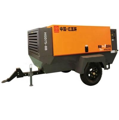 China 12m3/min Kaishan Oil Lubricated 8bar Mining Electric Motor Driven Portable Air Compressor for sale