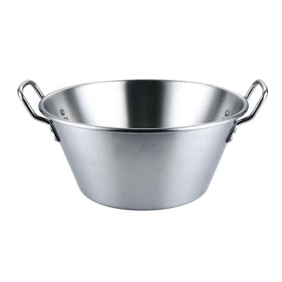 China Sustainable Stainless Steel Cazo Frying Pan Suitable For Hotel Cookware Sets for sale