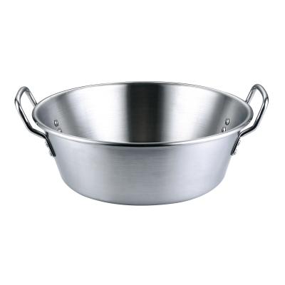 China Large Sustainable Deep Stainless Steel Cazo Frying Pan Suitable For Home Cookware Sets for sale