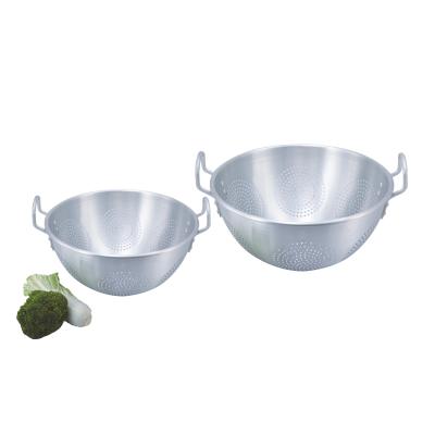 China Sustainable Aluminum Colander With Handle Kitchen Rice Fruit Vegetable Washing for sale