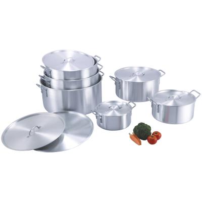 China Viable Aluminum Sauce Pot with Rolled Rim Cookware Set for Restaurant for sale