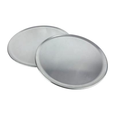 China Various Size Supply Aluminum Round Vegetable Pizza Making Pan Pizza Tray With Narrow Bake Rim Pizza Pan Aluminum for sale