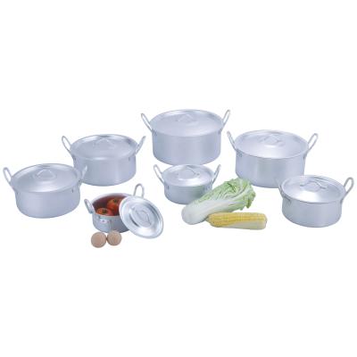 China Sustainable Aluminum Pot Set Whiten For Picnic (Shallow) for sale