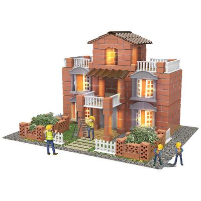 China Mini Little Mason DIY Children's Building Toy House Building Handmade Model Brick Wall Building Toy for sale