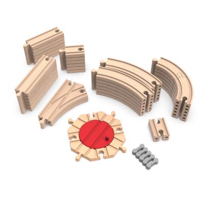 China Children'sFun Children's Magnetic Variety Assembled Car Robot Toys DIY Track Engineering Small Train Set Wooden Slot Toy for sale