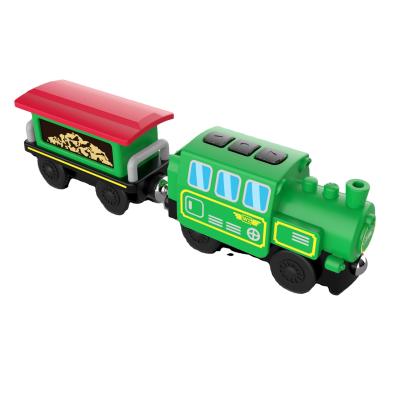 China Low Price Cartoon Train DIY Assemble Educational Electric Rail Track Train Set Toys for sale