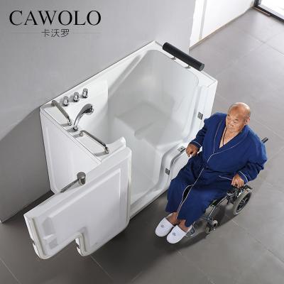 China CAWOLO Custom Freestanding Hydrogen Bathtubs Single Skirted Bathtubs And Older Whirlpools Unhindered Elder Freestanding Bathtub for sale