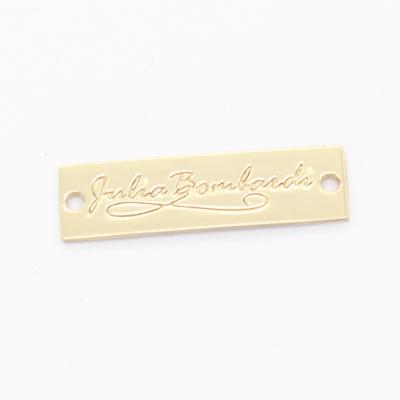 China Viable Customized Handbag Metal Logo Label Metal Apparel Label By Manufacturer for sale