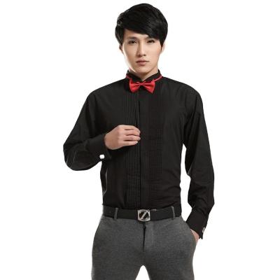 China Anti-pilling Men's Long Sleeve Wedding Wing Tip Collar Dress Tuxedo Shirt For Men for sale