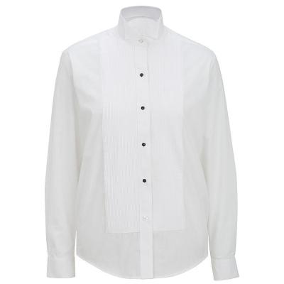 China Anti-pilling Men's Pique-Front Pleats Front Wingtip-Collar Tuxedo Dress Shirt for sale