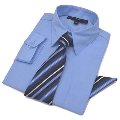 China Anti-pilling Men's Formal Dress Shirts With Tie Cufflinks Set for sale